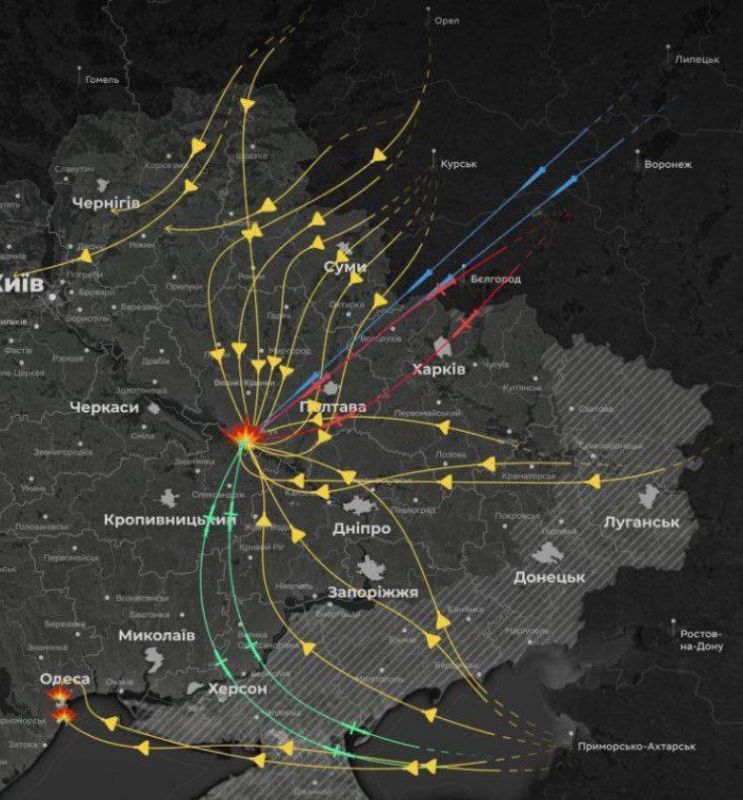 «Кинжалы», «Искандеры» и рой «Гераней»: ночной ад для Кременчуга «Кинжалы», «Искандеры» и рой «Гераней»: ночной ад для Кременчуга