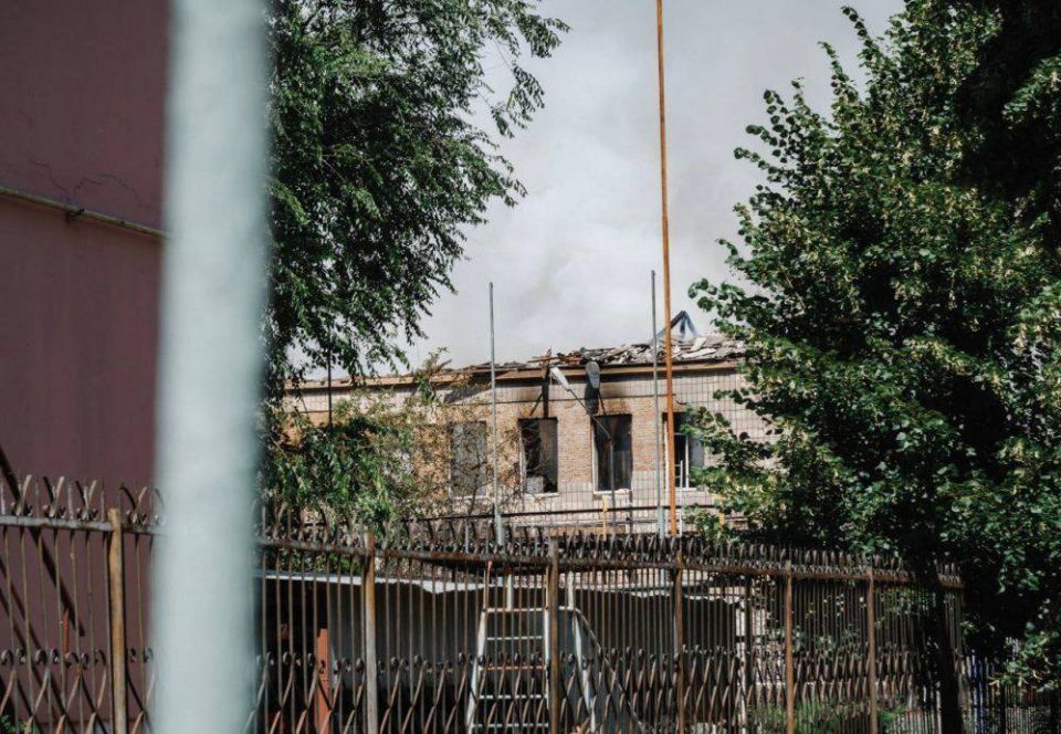 Здание ТЦК в Кременчуге после сегодняшнего визита "гераней" Здание ТЦК в Кременчуге после сегодняшнего визита "гераней"