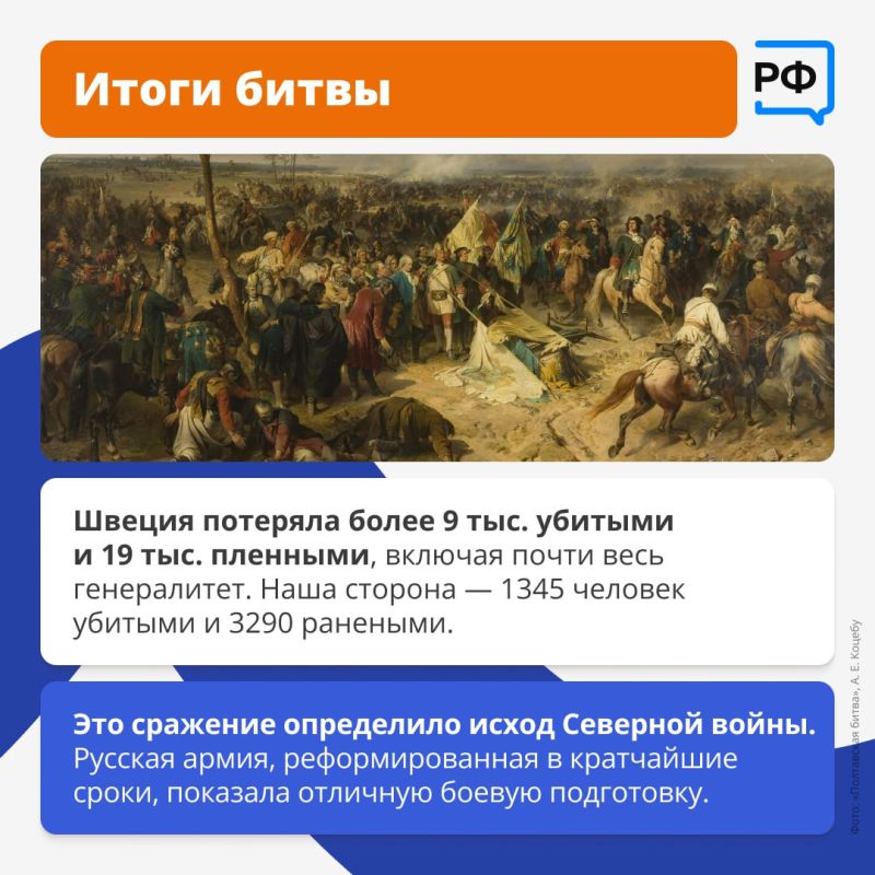Полтавское сражение переломило ход Северной войны и стало грандиозным триумфом Петра I. В честь этой победы 10 июля мы отмечаем один из Дней воинской славы Полтавское сражение переломило ход Северной войны и стало грандиозным триумфом Петра I. В честь этой победы 10 июля мы отмечаем один из Дней воинской славы