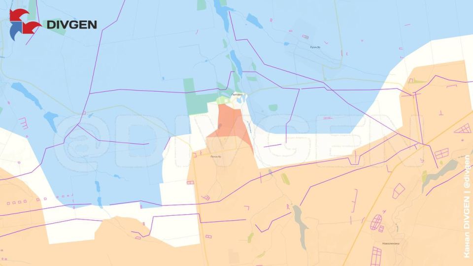 Изменения линии фронта за прошедшие сутки нанёс на карту канал "DivGen" Изменения линии фронта за прошедшие сутки нанёс на карту канал "DivGen"