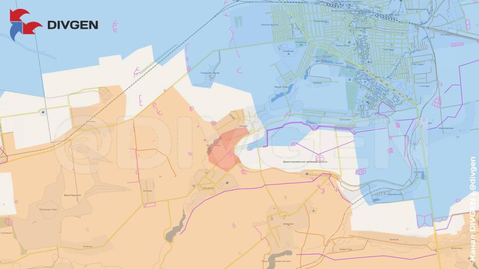 Изменения линии фронта за прошедшие сутки нанёс на карту канал "DivGen" Изменения линии фронта за прошедшие сутки нанёс на карту канал "DivGen"