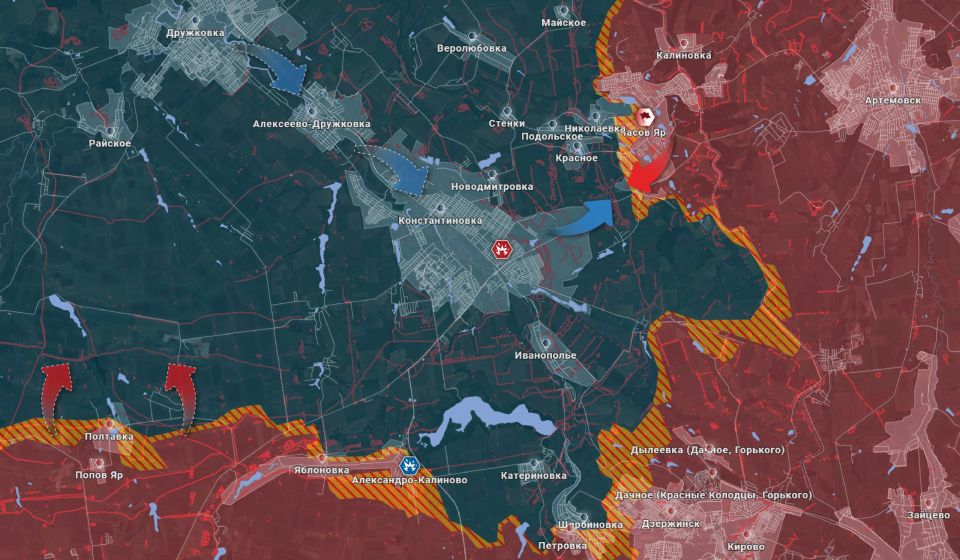 Успехи в Часовом Яре. Обстановка по состоянию на 13.00 31 июля Успехи в Часовом Яре. Обстановка по состоянию на 13.00 31 июля