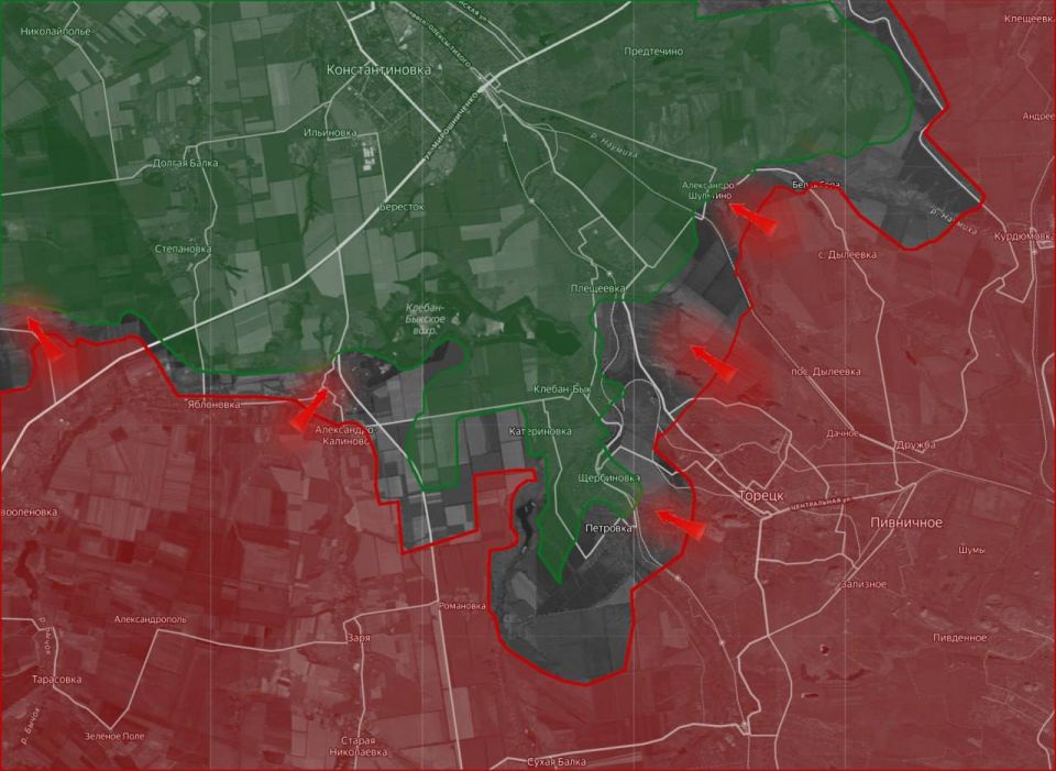 «На Торецком направлении ВС РФ продвигаются в районе н.п. Полтавка и пытаются зайти в Русин Яр «На Торецком направлении ВС РФ продвигаются в районе н.п. Полтавка и пытаются зайти в Русин Яр