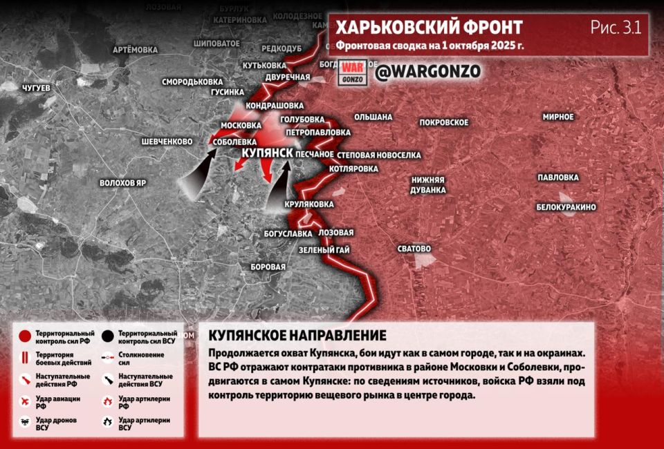 WarGonzo: Фронтовая сводка на утро 01.10.25 WarGonzo: Фронтовая сводка на утро 01.10.25