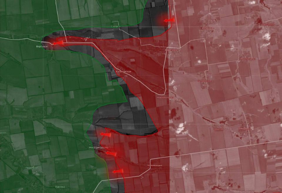 «На Днепропетровском направлении идут бои за Новогригоровку, которая открывает путь на укрепрайон ВСУ у Успеновки
