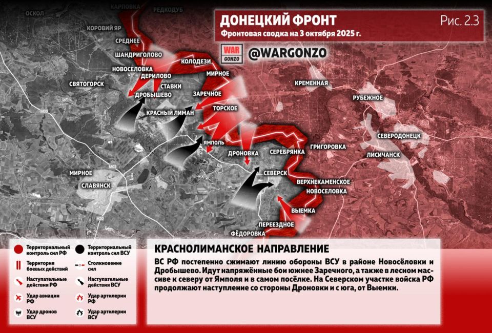 WarGonzo: Фронтовая сводка на утро 03.10.25 WarGonzo: Фронтовая сводка на утро 03.10.25