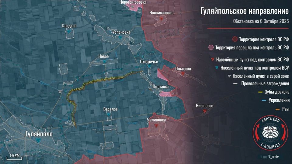 1. ВС РФ продвигаются и закрепляются в Полтавке и Новогригоровке