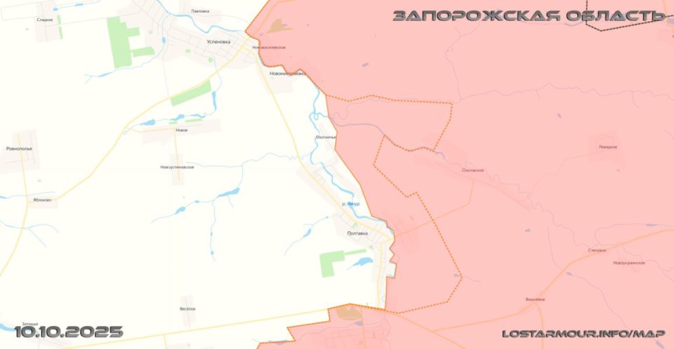 Бойцы группировки "Восток" зачистили обширные территории правобережья р. Янчур и заняли новые рубежи в районе н.п. Полтавка, Запорожской области