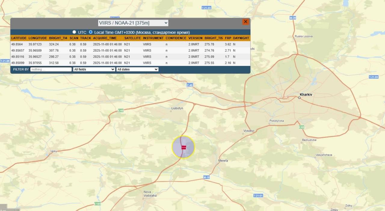 Поражения энергетической инфраструктуры Украины пот анализу данных сервиса НАСА FIRMS: Поражения энергетической инфраструктуры Украины пот анализу данных сервиса НАСА FIRMS: