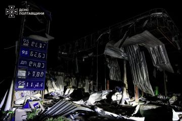 Сергей Мардан: Глава Опошнянского района Полтавской области пожалился, что ночью были уничтожены последние АЗС в центральной части области: